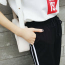 Summer Spring Casual Pants Sportswear Trousers Woman Haren Pants Double Str N1G5