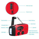 Hand Crank Emergency Solar Radio Phone Charger LED Flashlight for Survival Black