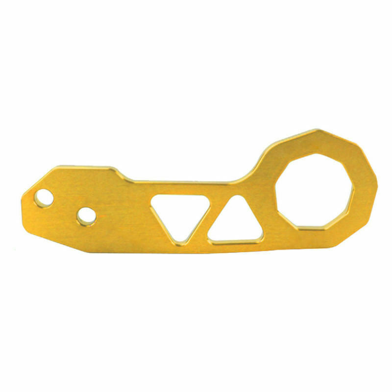 2" Anodized Billet Aluminum Rainbow Rear Bumper Racing Tow Hook CNC Kit Golden d