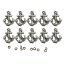 10 Sets Anchor Punk Rivet Metal Stud Spots Button for Leathercraft Decor