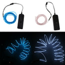 2PCS Luminescent Neon LED Lights Glow EL Wire String 5 Meters Blue White