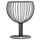 Geometric Hollowed Out Wrought Iron Cupped Fruit Basket Home Living Room Sn