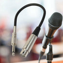 3-Pin XLR Female to 1/4 6.35mm Mono Jack Male Plug TRS Audio Cable Mic Adapter