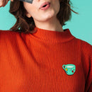 Candy Color Brooch Coffee Cup Badge Jacket Shirts Ornament Gift (Style 3)