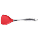 Non-Stick Silicone Cooking Spatula Stainless Steel Handle Wok Shovel Flexib C5E4