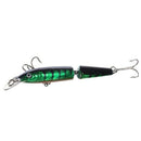 Set of Grass green,green,dark green,orange,blue Multi Jointed Plastic Fishi T3B9