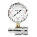 Pressure Gauge & Adaptor For Pressure Washers, 3/8'' Quick Connect, 6000 PSI