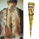 12 Black Color Instant Herbal Henna Cones Temporary Art Ointment Kit Tattoo C9Q6