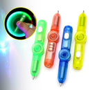 Spinner pen light fingertip ballpoint pen stress relief school gift station K5T3