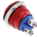 1PC 19mm waterproof red momentary metal push button reset switch high he3C