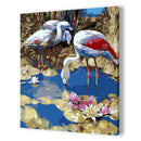 Painting By Numbers Frameless DIY Drinking Crane Hand Painted Artwork Craft