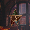 Multicolour Glass Star Votive Tea Light Candle Holder Hanging Lighting Lant A1U7