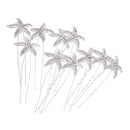 10 Pieces Glitter Crystal Headpiece U-shaped Bridal Lady Party Hair Jewelry