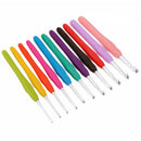 11pcs Crochet Hooks Kit Yarn Knitting Needles Sewing Tool Ergonomic Grip Bag Set