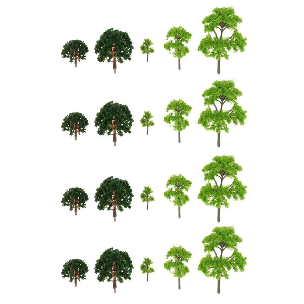 20pcs Landscape Pieces Green Tree Multi-scale DIY Projects Landscape Layout