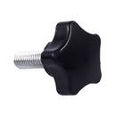 Locking screw, M10 x 30 mm, star grip, 40 mm diameter metal