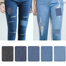 20pcs 5 Color DIY Iron on Denim Fabric Patches for Clothing Jeans Repair Kit