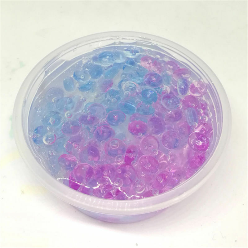 Fluffy Fishbowl Beads Slime Crunchy Squeezed Mixed Crystal Mud Toys Kids