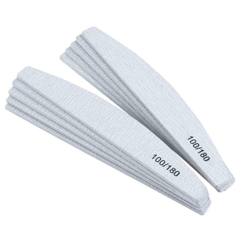 10pcs Arch Shape Nail Files Buffing Polish Pro Manicure Nail Art Tools A