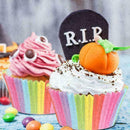 100x Colorful Rainbow Paper Cake Cupcake Muffin Cup Baking Tool O4Z8 Q6W4 J J0Y5