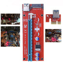 PCI Express Riser Card 1x to 16x USB3.0 Cable Power Wire for Bitcoin Mining