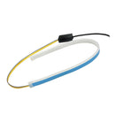 2xFlexible Tube LED Strips Daytime Turn Signal Lights 60cm Blue+Yellow