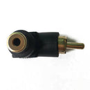10pc RCA right angle connector plug adapters M/F male to female 90 degree elbow