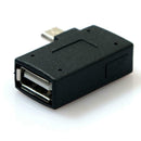 Micro 90 Degree OTG Adapter USB 2.0 Host Left/Right Angle For Phone/Tablet
