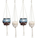 4 Pcs Macrame Plant Hanger Set Hanging Planter Handmade Cotton Rope For Ind D4H6