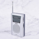 Small Pocket AM FM Radio Speaker Telescopic Antenna 3.5mm Earphone Jack ~S