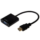 Black HDMI Input To VGA Adapter Converter For PC Laptop
