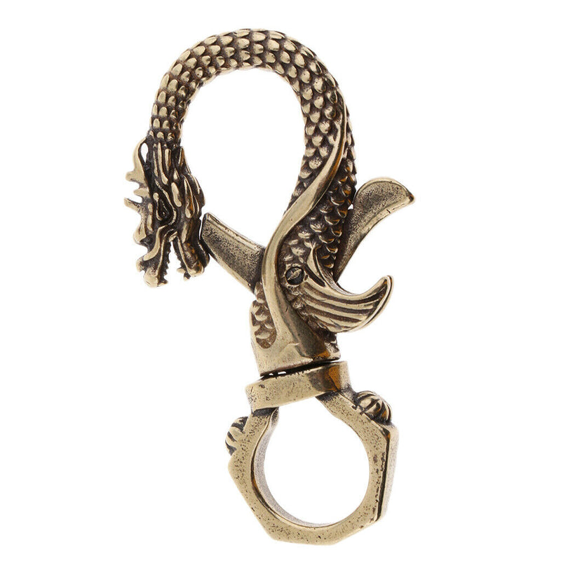 Retro Brass Keychain Dragon Shape Carabiner Keychain