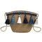 Women Tassel Coin Purse Diagonal Across The Shoulder Rattan Beach Bag(Brown)O5Y5