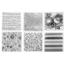 6pcs DIY Transparent Stamps Silicone Handbook Photo Cards Album Seals Decor