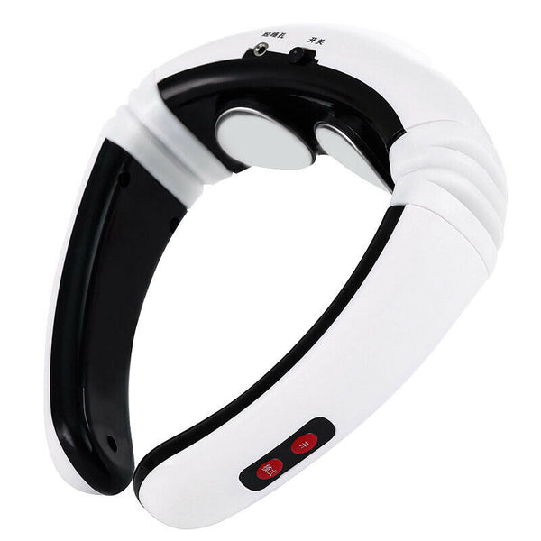 Electric Pulse Back and Neck Massager Far Infrared Heating Pain Relief HealtY6P6