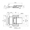 Hasp Lock Latch Marine Boat Parts Stainless Steel Hardware Flat Buckles