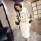 Fashion Printing Sleeveless Dress Women Loose Round Neck Dresses (White M)