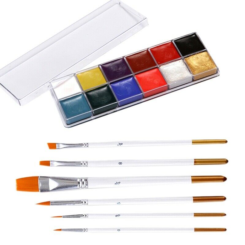 12 Color Face Body Art Painting Body Paint Oil Painting Tattoo Makeup Cosme I3I2