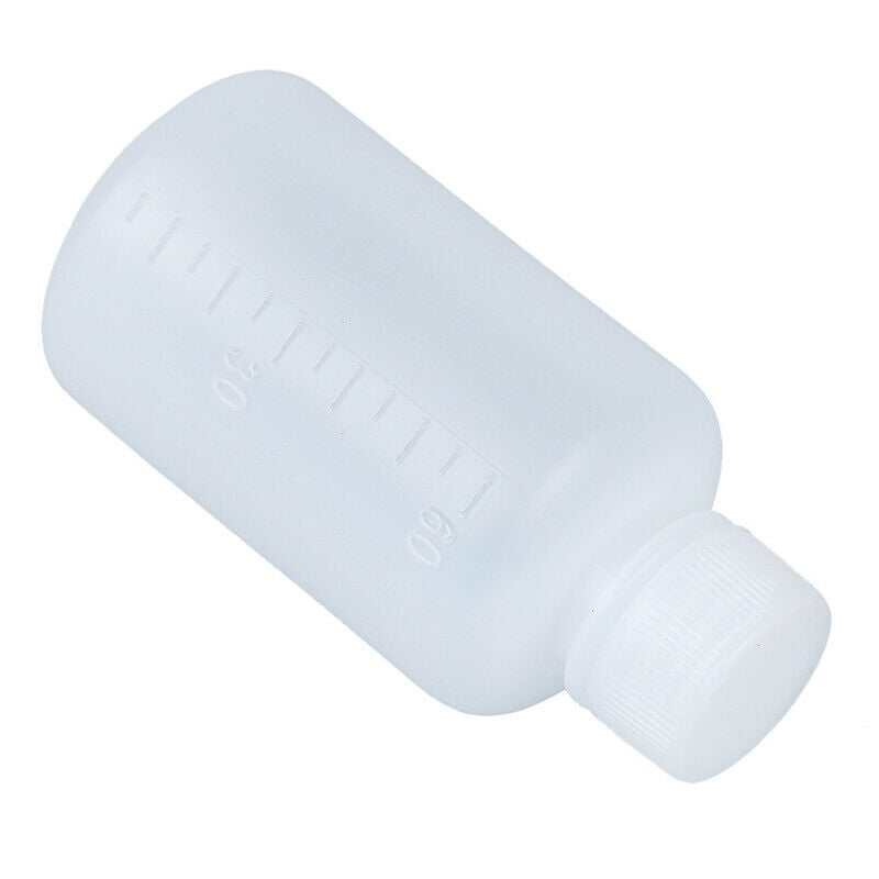 60ml Clear Plastic Cylinder Shaped Chemical Agent Bottle 5 Pcs J4G8