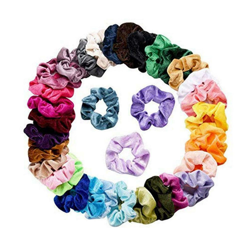 36pcs Velvet Scrunchies Women Elastic Hairband Hair Rings Ponytail Holder