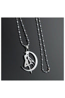 1PC Sailor Moon Tsukino Usagi Moon Stick Pendant Anime Necklace D9K2