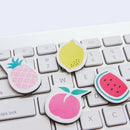 4 Pcs Cartoon Fruit Animal Cats Magnet Bookmark Paper Clip School Office Su