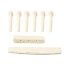 Set of Quality Acoustic Guitar Wooden Rosewood Bridge Pins Saddle Nut Music Part