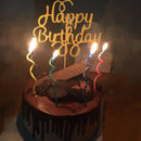 8pcs/set Long curve cake candles mix color birthday wedding party suppliesB Hn