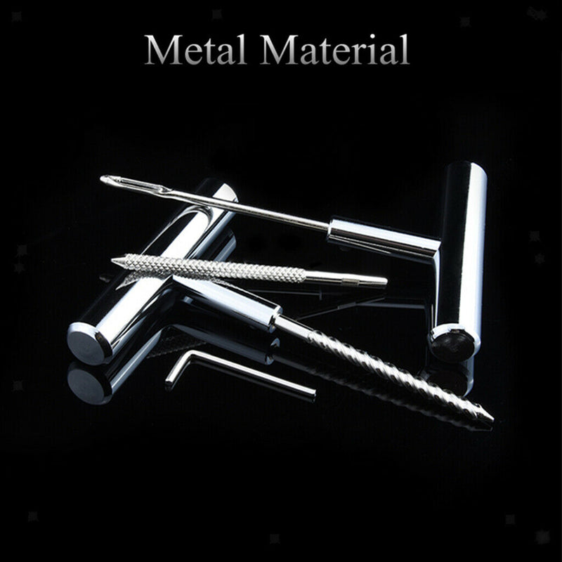 Universal Tire Repair Kit to Fix Punctures and Plug Flats, 11-Piece Value Pack,