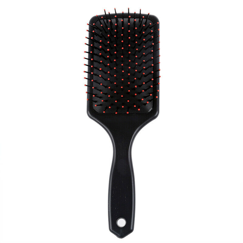 Large massage with brush for straight or curly hair Black Handle Head R1V9