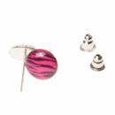 12 Pairs Women Colorful Round Ear Studs Earrings Jewelry-Zibra Stripes