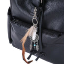 Dreamcatcher Keyring Bag Charm Fashion Boho Jewelry Feather Keychain Brown F1Q9