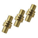 Pack-3 Brass Garden Hose Connectors Couplers Repair Fittings, for 3/4 Inch Hoses