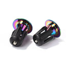 2x Burnt Blue Bike Handle Bar End Cap Aluminum Alloy MTB Road Bike End Plug